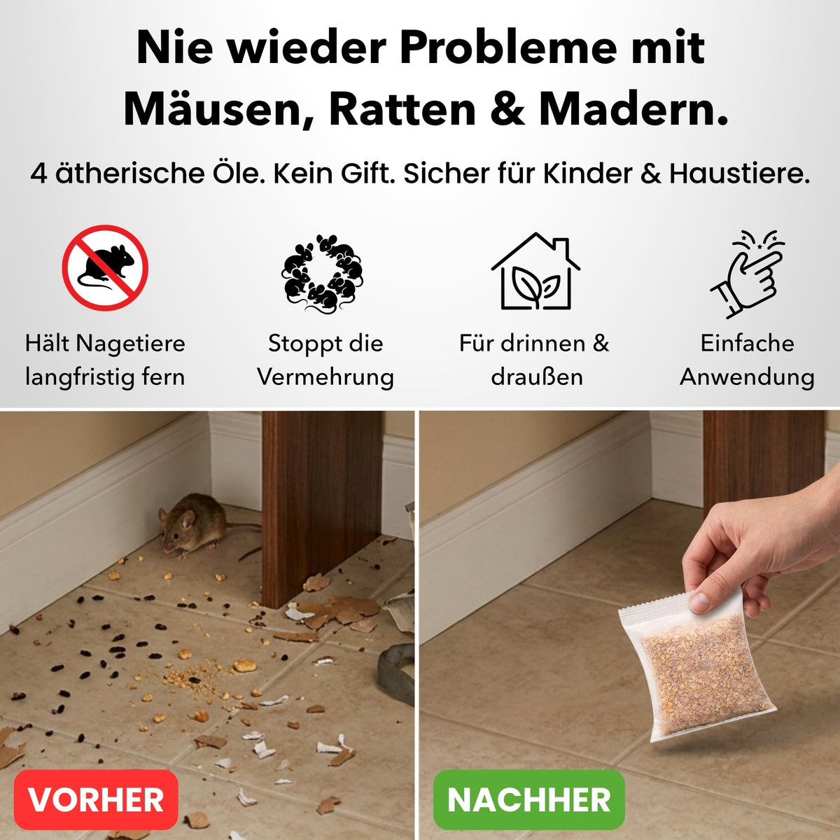🔥Ratten- & Mäuse Abwehrbeutel,Keine Mäuseplage mehr in Ihrem Zuhause, heute 50% Rabatt!⭐